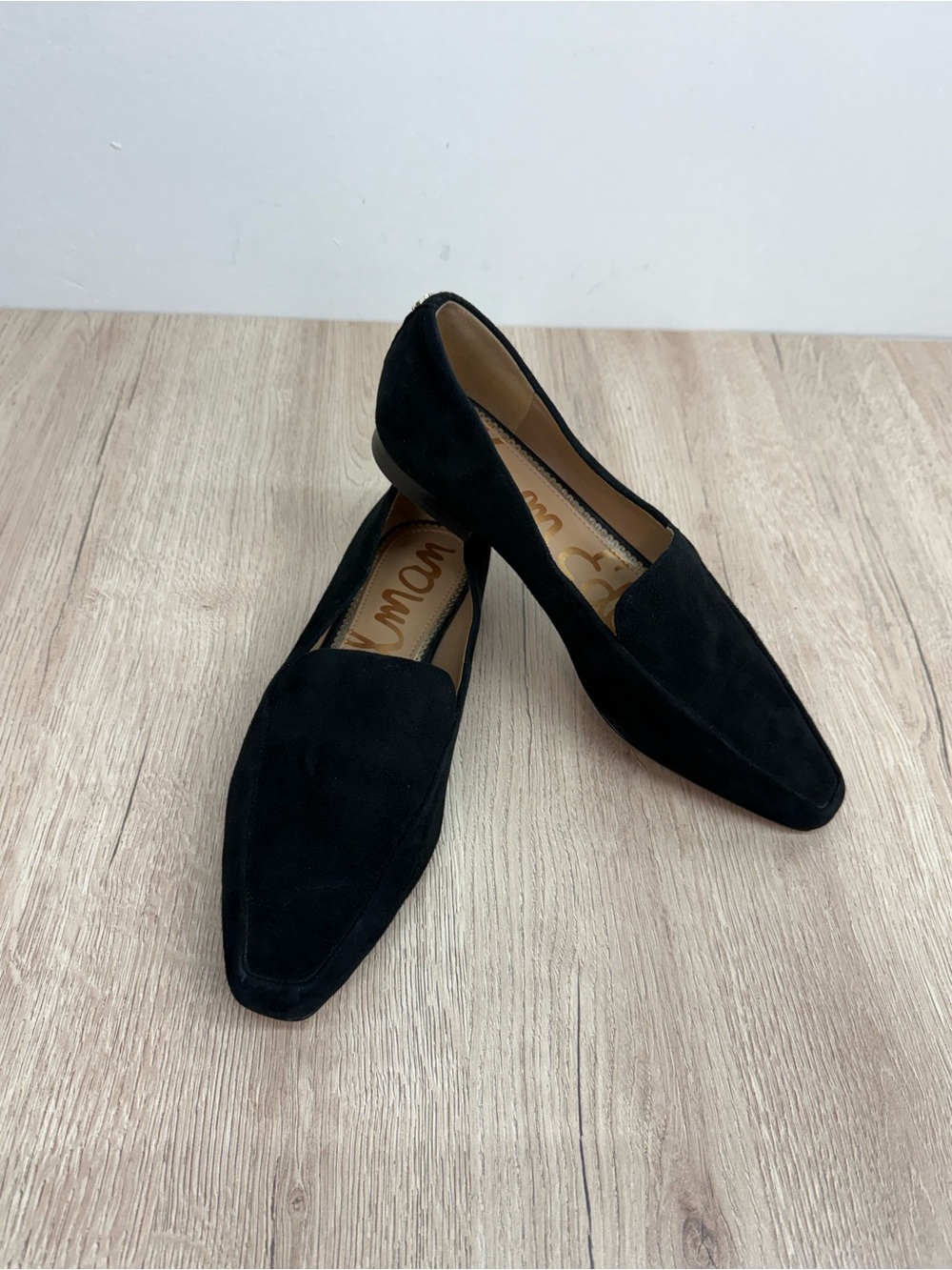 Sam Edelman Emelie Black Suede Slip-On Loafers Flats Preppy Sz 10